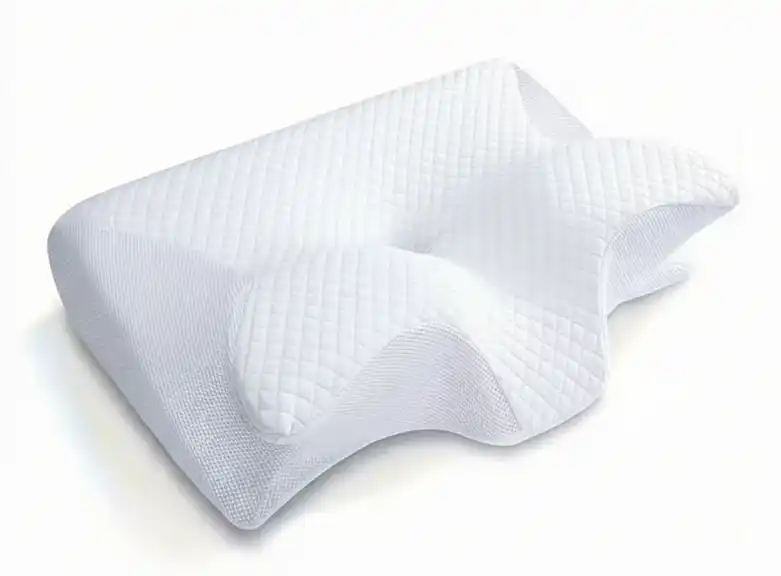 Poduszka ortopedyczna ErgoSen Soft o ergonomicznym kształcie wspierającym odcinek szyjny.