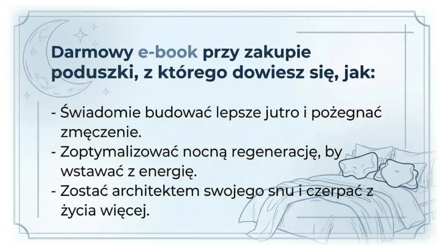 Korzyści z darmowego poradnika o śnie - dowiedz się, jak zoptymalizować nocną regenerację z poduszką ErgoSen.